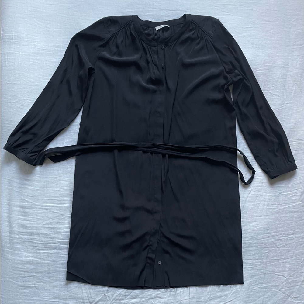 Ulla Johnson Buttoned Down Belted Silk Shirt Dress
